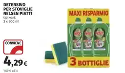 Ipercoop Detersivo per stoviglie Nelsen Piatti offerta