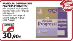 Ipercoop Pannolini o mutandine Pampers Progressi offerta