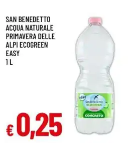 Famila Superstore San Benedetto Acqua Naturale Primavera delle Alpi Ecogreen Easy offerta