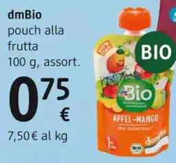 dm drogerie markt dmBio pouch alla frutta offerta