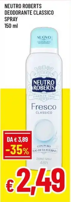 Famila Superstore Neutro Roberts Deodorante Classico Spray offerta