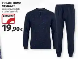 Ipercoop PIGIAMI UOMO NAVIGARE offerta