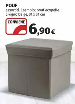 Ipercoop POUF assortiti. Esempio: pouf ecopelle offerta