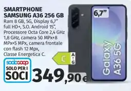 Ipercoop SMARTPHONE SAMSUNG A36 offerta