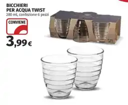 Ipercoop Bicchieri per acqua twist offerta