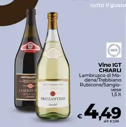 Coop Radenza Vino IGT CHIARLI offerta