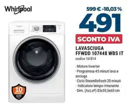 Sinergy Whirlpool LAVASCIUGA offerta