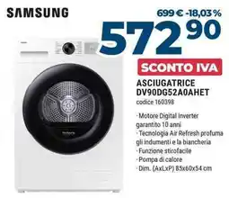 Sinergy SAMSUNG ASCIUGATRICE offerta