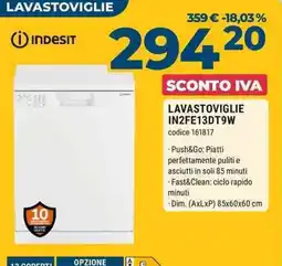 Sinergy Lavastoviglie Indesit offerta