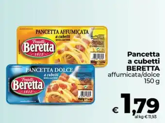 Ipercoop Radenza Pancetta a cubetti BERETTA offerta