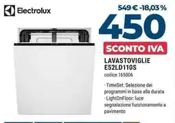 Sinergy Electrolux LAVASTOVIGLIE E52LD110S offerta