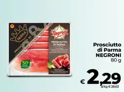 Ipercoop Radenza Prosciutto di Parma NEGRONI offerta