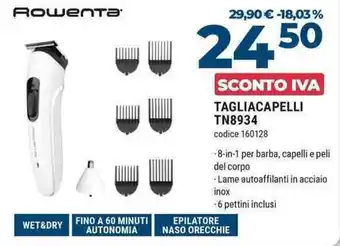 Rowenta TAGLIACAPPELLI TN8934