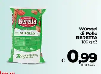 Ipercoop Radenza Würstel di Pollo BERETTA offerta