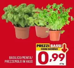 Il Centesimo Basilico/Menta/Prezzemolo in Vaso offerta