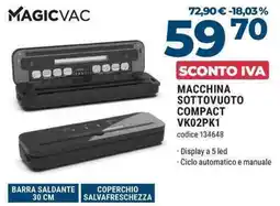 Sinergy MAGICVAC MACCHINA SOTTOVUOTO COMPACT offerta