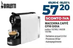 Sinergy Bialetti Macchina Caffè CF90 Gioia offerta