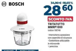 Sinergy Tritatutto Bosch offerta