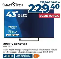 Sinergy SMART TV 43QV02VUHD offerta