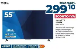Sinergy TCL SMART TV 55P69K offerta