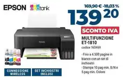 Sinergy EPSON Multifunzione ET-1810 offerta