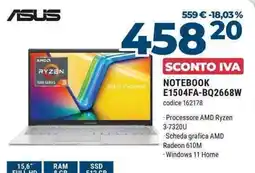 Sinergy ASUS NOTEBOOK E1504FA-BQ2668W offerta