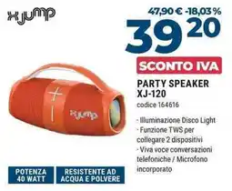 Sinergy Xjump Party Speaker XJ-120 offerta