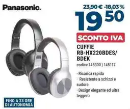 Sinergy Panasonic CUFFIE offerta
