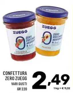 Il Centesimo Confettura zero Zuegg offerta