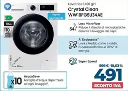 Sinergy Lavatrice Crystal Clean offerta