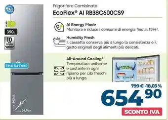 Sinergy Frigorifero Combinato EcoFlex® AI RB38C600CS9 offerta