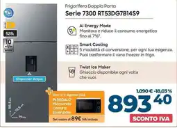 Sinergy Frigorifero Doppia Porta Serie 7300 RT53DG7B14S9 offerta