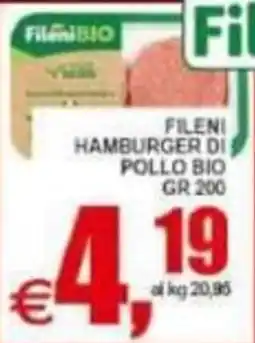 Pewex Fileni Hamburger di pollo bio offerta