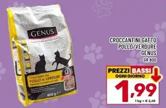 Il Centesimo Crocchettini Gatto Pollo/Verdure Genus offerta