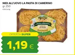 Oasi Nidi all'uovo la pasta di camerino offerta