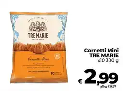 Ipercoop Radenza Cornetti Mini TRE MARIE offerta