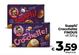 Ipercoop Radenza Suppli/Crocchette FINDUS offerta