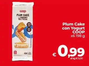 Ipercoop Radenza Plum Cake con Yogurt COOP offerta