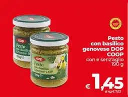 Ipercoop Radenza Pesto con basilico genovese DOP COOP offerta