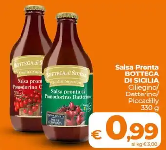 Ipercoop Radenza Salsa Pronta BOTTEGA di SICILIA offerta