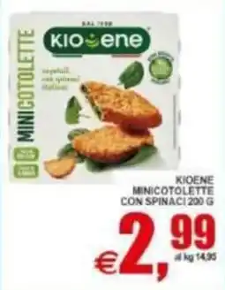 Pewex Kioene Minicotolette con spinaci offerta