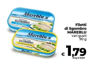 Ipercoop Radenza Filetti di Sgombro MAREBLU offerta