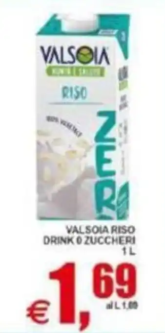 Pewex VALSOIA RISO DRINK 0 ZUCCHERI offerta