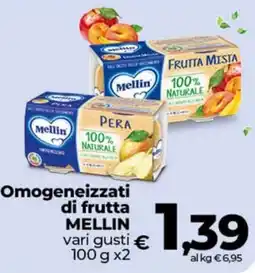 Ipercoop Radenza Omogeneizzati di frutta MELLIN offerta