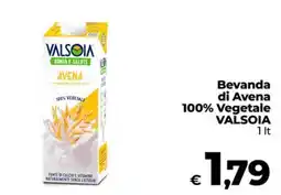 Ipercoop Radenza Bevanda di Avena 100% Vegetale VALSOIA offerta