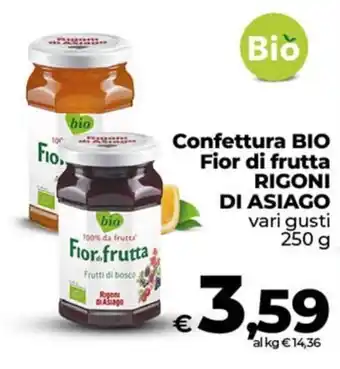 Ipercoop Radenza Confettura BIO Fior di frutta RIGONI DI ASIAGO offerta