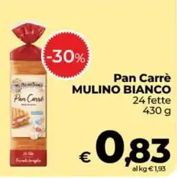Ipercoop Radenza Pan Carrè MULINO BIANCO offerta