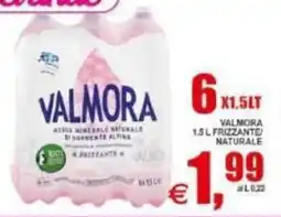 Pewex VALMORA acqua minerale naturale di sorgente alpina frizzante offerta