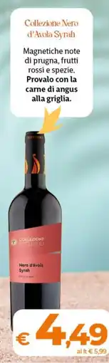 Ipercoop Radenza Collezione Nero d'Avola Syrah offerta
