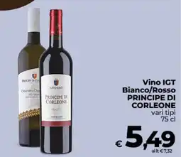 Ipercoop Radenza Vino IGT Bianco/Rosso PRINCIPE DI CORLEONE offerta